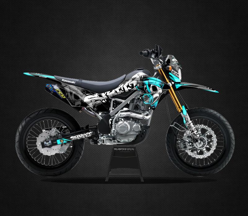 Decal Sticker KLX BF Xtreme 150 Stiker KLX Fullbody Supermoto KLX BF Graffiti KLX 007 4