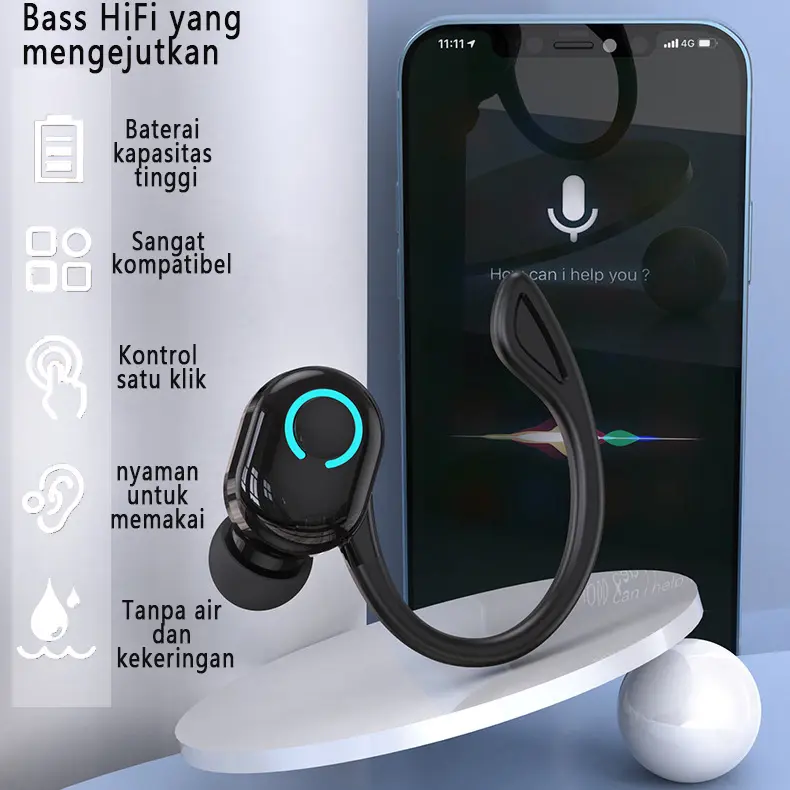 S10 Bluetooth Headset Wireless In-Ear, One-Sided