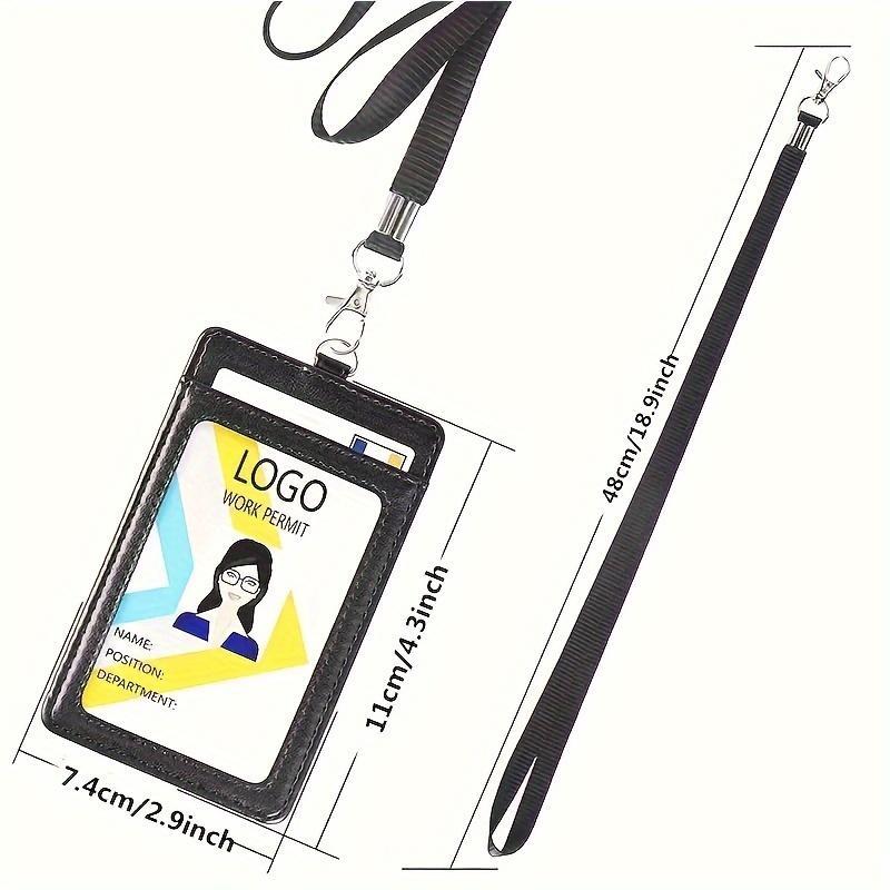 Product Introduction of Identification Badge Holder & Lanyard Set, 1 Count Identification Credit Card Badge Holder with Lanyard, Office Stationery & Supplies for Dormitory Bank Workplace Hospital 1