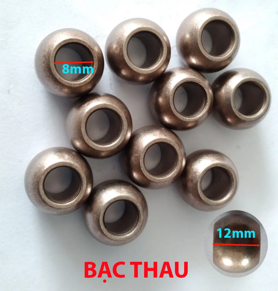 Bạc đỏ đỡ trục cốt quạt, 1 bịch 10 viên