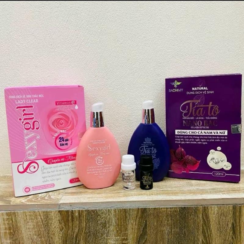 {ComBo 2 Set } 1 Set Dung Dịch Tím Bạc Tặng 1 Set Dung Dịch Sexy Girl Kèm 2 Chai Nước Hoa Mini