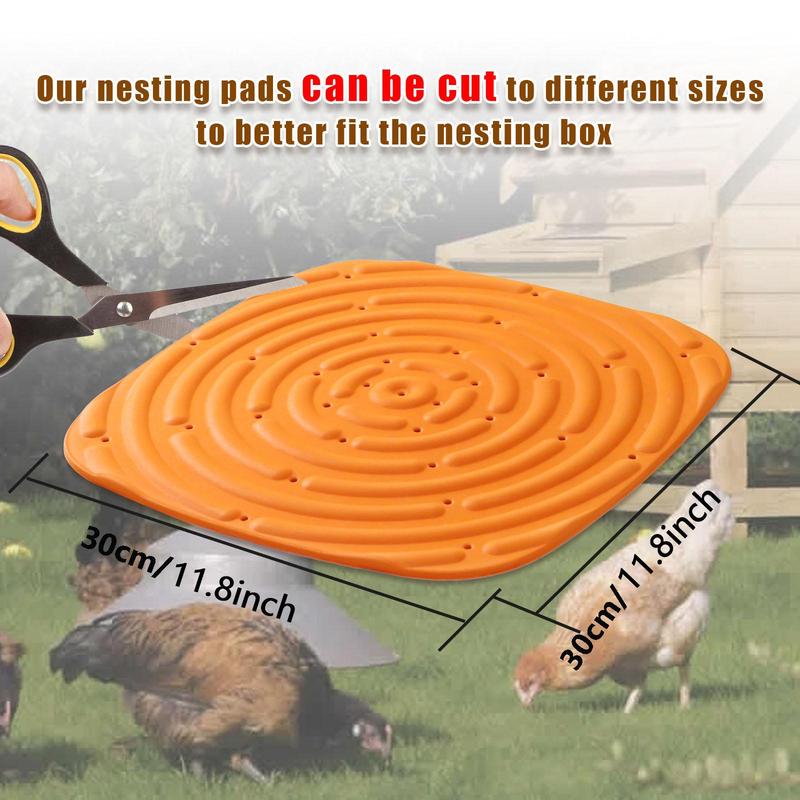 Washable Chicken Coop Pad, 2/4pcs Reusable Soft and Durable Chicken Nesting Mat, Portable Chicken Coop Accessories for Farm Animal & Poultry Supplies 2