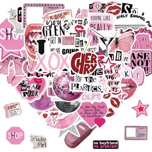 Pegatina Preppy, 50 piezas/set de Pegatinas Estéticas de Vinilo Impermeables, Adorable Pegatina Decorativa para Teléfono Móvil, Computadora, Patineta, Botella de Agua, Maleta, Coche