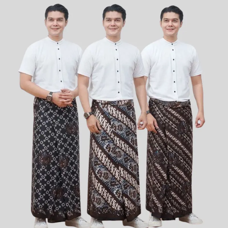 Sarung Batik Gus Iqdam Series - Sarung Batik Dewasa Santri Putra Putri Halus Adem Lembut Printing Katun Muslim Motif Pekalongan Hitam 1