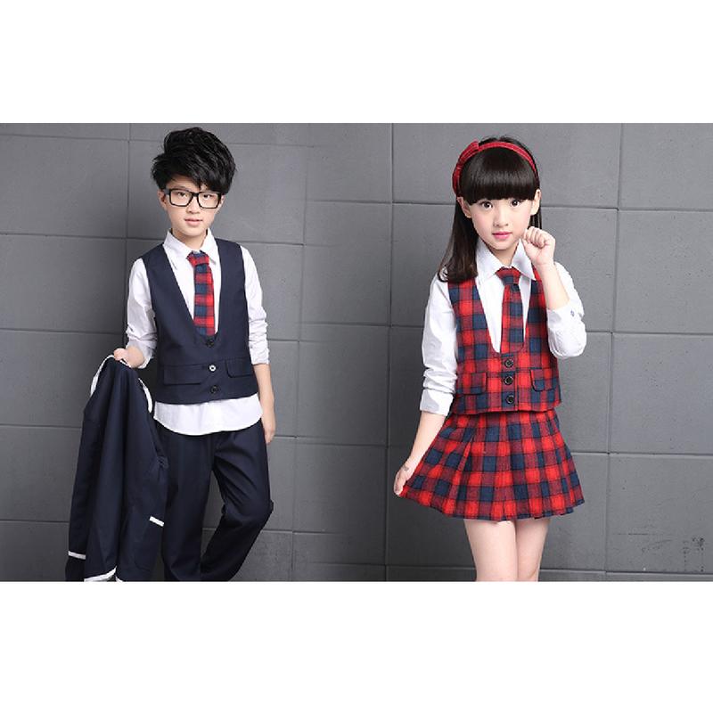 Product Introduction of Children's Spring and Autumn Elementary School Uniform Set College Style Class Uniform Boys and Girls Kindergarten Uniform Graduation 18