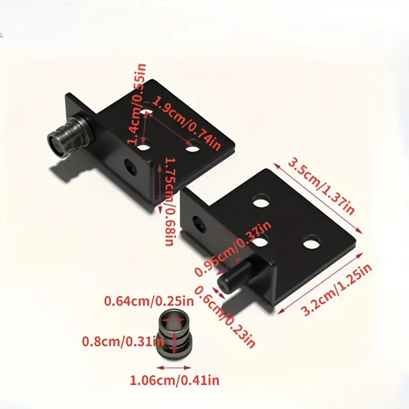 Stainless Steel Hidden Hinge, Durable Corner Code Earth Rotation Axis Cabinet Door Upper and Lower Hinge, Wooden Door Hinge, Industrial Hardware 1