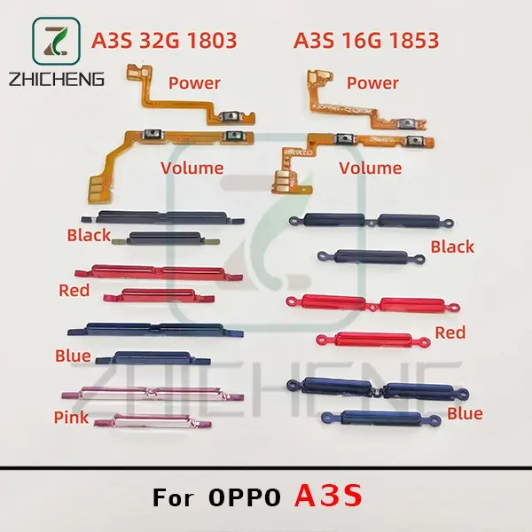 Power on off Volume Button Flex Replacement for OPPO A3S A5 1803 1853