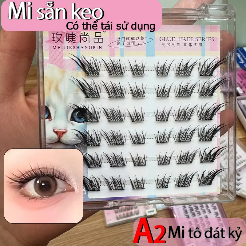 Lông Mi Giả, Lookme Star, Keo Dán, Cong Chữ C, Mịn, Có Thể Tái Sử Dụng, Thiết Kế Tinh Xảo Trang Điểm Việt Nam, Thích Hợp Cho Những Người Dùng Muốn Tạo Cảm Giác Mắt Quyến Rũ, Hiệu Ứng Cong Tự Nhiên, Có Thể Sử Dụng Nhiều Lần, Hiệu Suất Chi Phí Cao 7