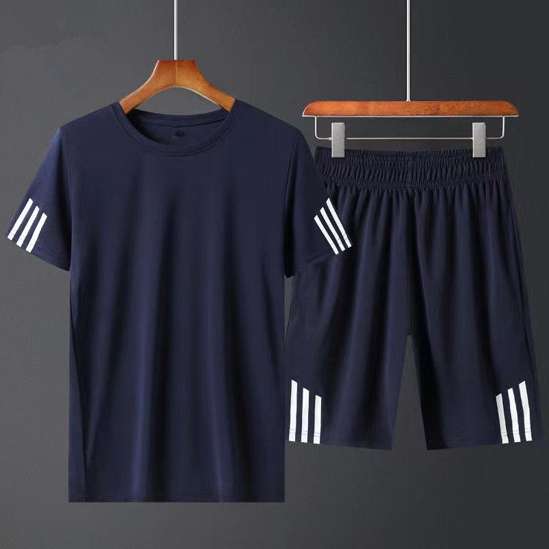 Product Introduction of Bộ Đồ Thể Thao Cho Bố Trung Niên, Trang Phục Mùa Hè, Áo Phông ngắn Tay Mỏng Và Thoáng Khí, Quần Đùi Nhanh Khô, Bộ Đồ Hai Mảnh Thường Ngày 7