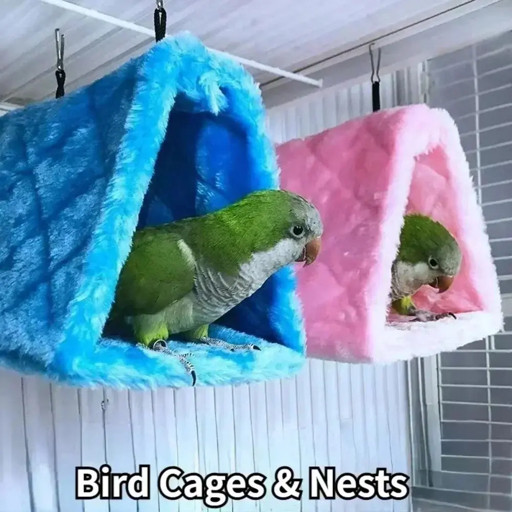 1pcs Pet Bird Parrot Cages Warm Hammock Hut Tent Fashion Bed Hanging Cave for Sleeping and Hatching Cage Decoration