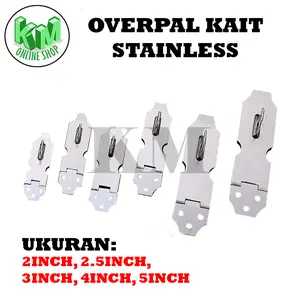 Overpal Gembok Stainless Grendel Overval Tempat Gembok Pintu Rumah / Hasps uk 2 / 2.5 / 3 / 4 / 5 inch / Grendel Cantolan Pintu Gembok