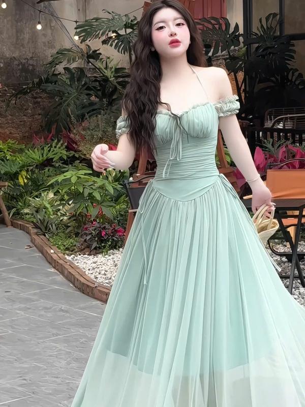 Váy lưới xoè dài tiểu thư A84 Thư Váy - Thiết kế thanh lịch và sang trọng 2