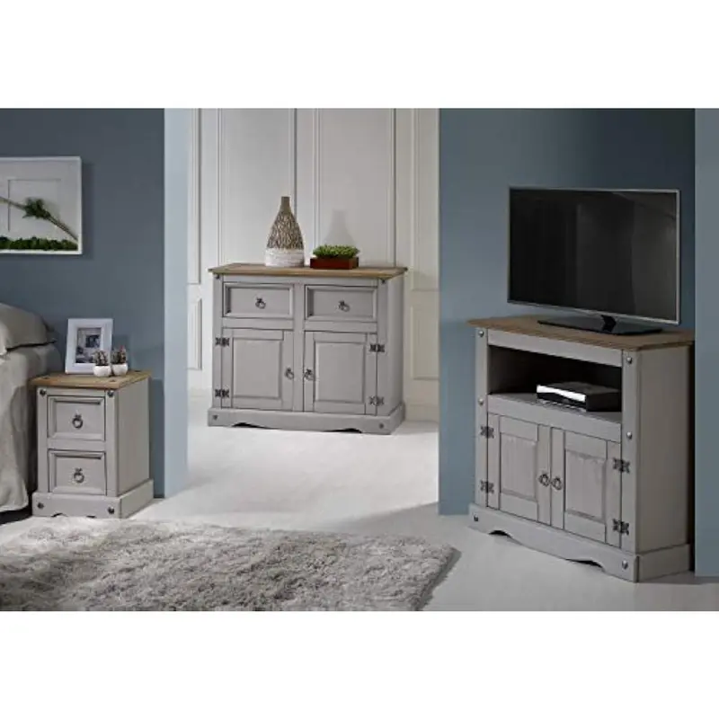 Corona Grey Wax 1 Drawer DVD Rack Bookcase 1