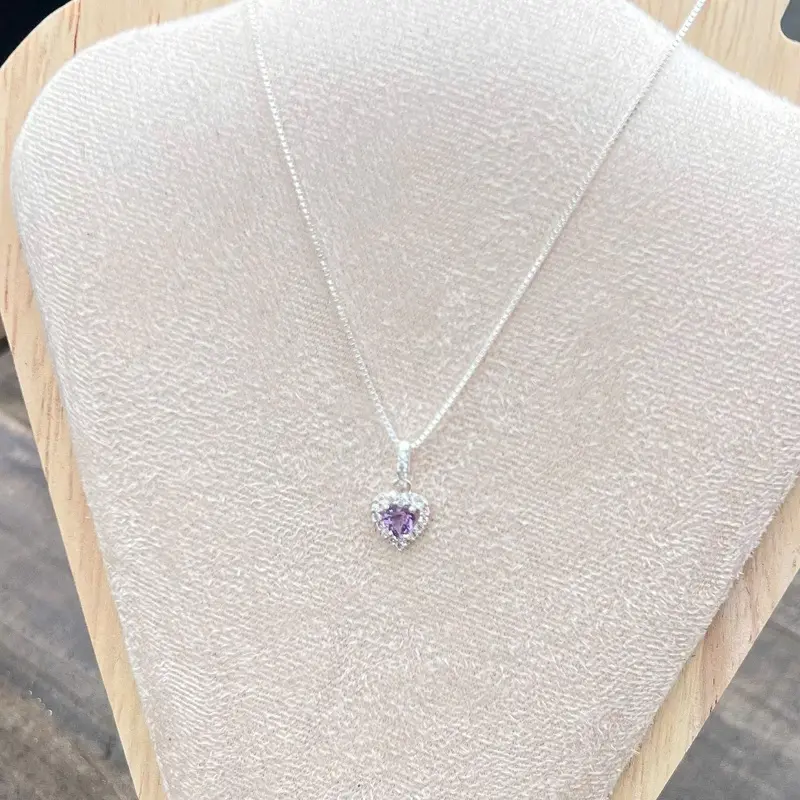 Dây Chuyền Vòng Cổ Nữ Trái Tim Tình Duyên Mini Heart Đính Đá Chuẩn Tự Nhiên Bạc Chuẩn S925 TIỂU ANH GEMS 31 5