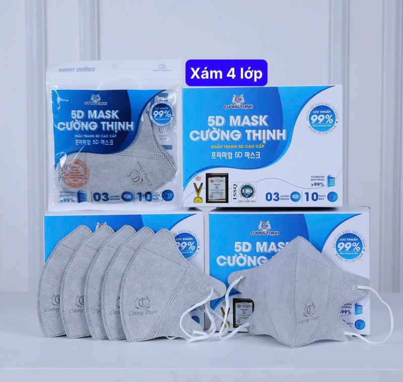 [Thùng 500 cái] Khẩu trang 5D Cường Thịnh chính hãng kháng khuẩn dày dặn mềm mại - Phụ Kiện, Accessories 7