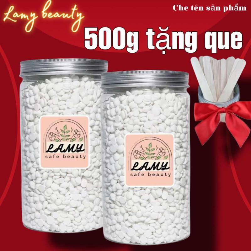 [TẶNG QUE] Hũ 500g sáp wax lông sữa dừa cao cấp coconut tẩy sạch đa vùng lông tay chân nách dùng cho cả da nhạy cảm