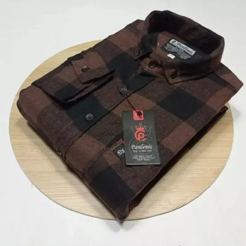 KEMEJA FLANEL LENGAN PANJANG PRIA WANITA UNISEX FLANNEL IMPORT MOTIF KOTAK KOTAK TERLARIS 2025 1
