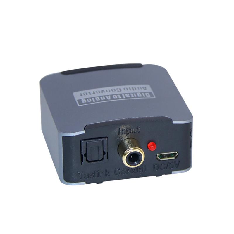 LAMJAD-Bộ chuyển đổi âm thanh đồng trục 3.5 bộ chuyển đổi âm thanh Fiber sang AV đi kèm dây nguồn USB và cáp quang 1m Phụ Kiện Kem