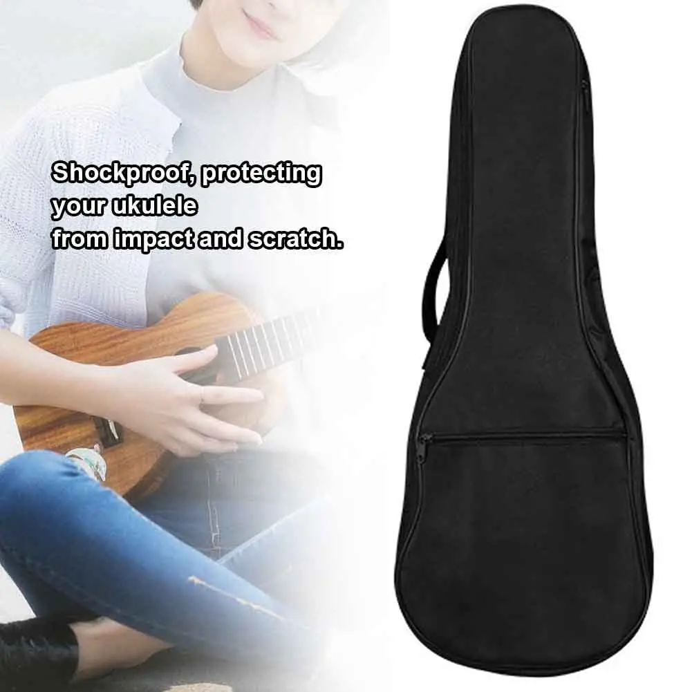 Zipper Pockets Oxford Cloth with Handle Shockproof Adjustable Strap Instrument Bags Ukulele Bag Backpack Case Thickened