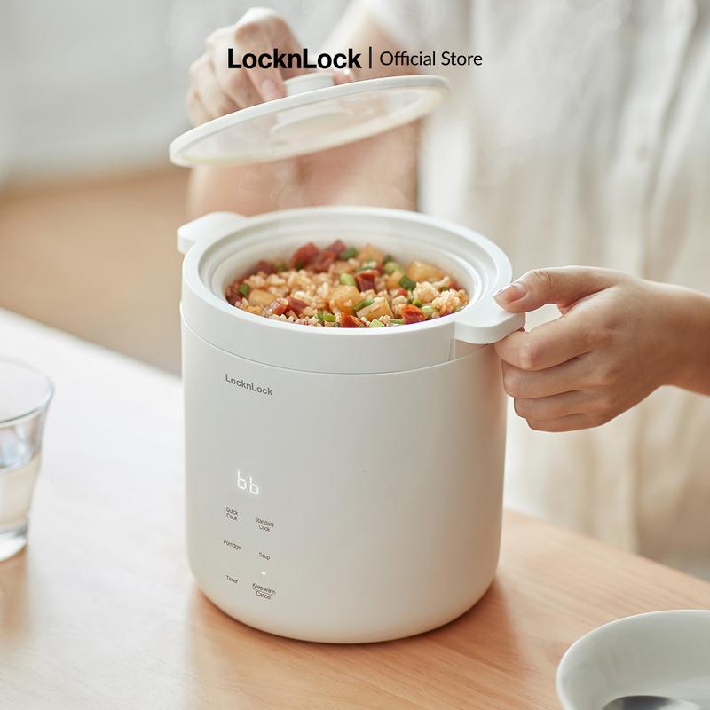  Nồi cơm điện mini Bianco LocknLock EJR314IVY - Công suất 300W - Dung tích 0.6L - Màu ngà nấu nhiều món Nấu Cơm 