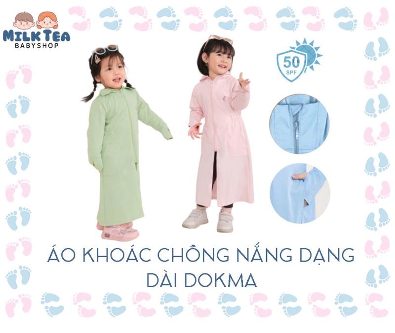 Product Introduction of [DOKMA] Áo khoác dài chống nắng cho bé mềm mịn, thoáng mát và nhẹ nhàng có khả năng chống tia cực tím lên tới 90% 5