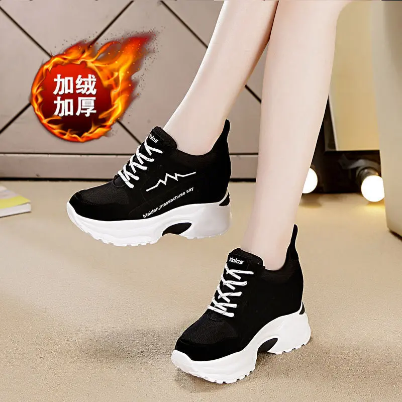 Giày Nữ, Đế Tăng Chiều Cao, Đế Mềm, Thoáng Khí, Thích Hợp Cho Tất Cả Các Mùa, Giày Nữ Mùa Đông, Dad Shoes, Thích Hợp Cho Học Sinh Nữ, Phong Cách Sneaker 4