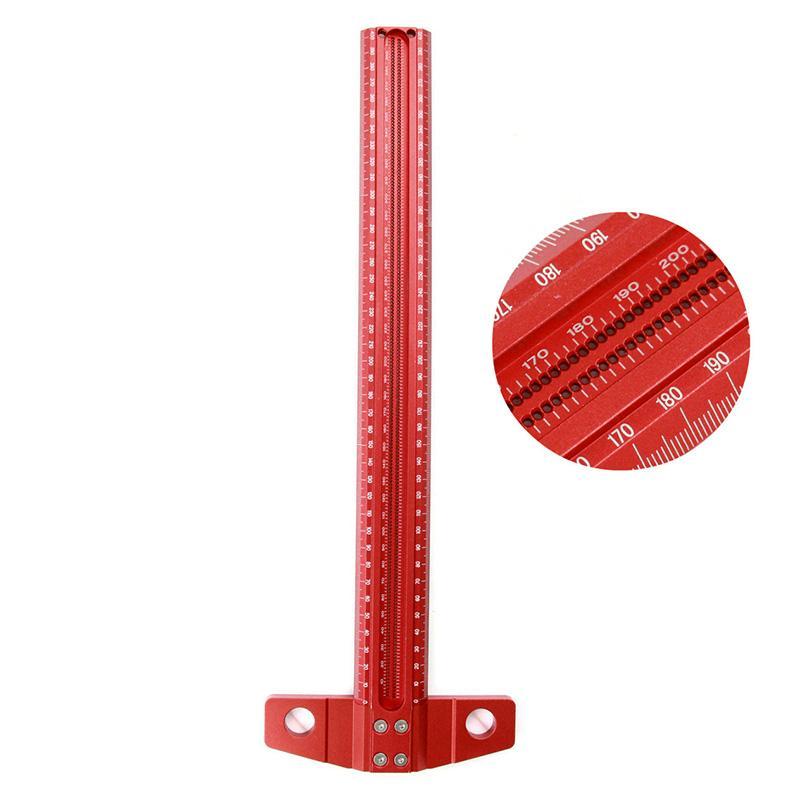 Product Introduction of T-shaped Ruler, 16 Inch Aluminum Alloy Woodworking Marking Tool, Durable Design Measuring Tool for Home Renovations & DIY Projects 0