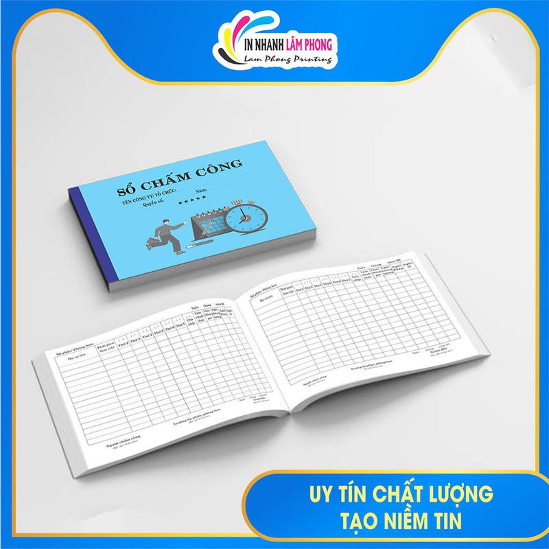 Sổ chấm công theo tuần cho nhân viên công ty, cửa hàng, công trình