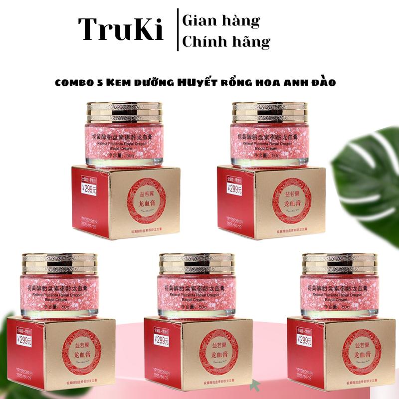 COMBO 5 HỘP KEM DƯỠNG DA ANH ĐÀO TINH CHẤT HUYẾT RỒNG CHĂM SÓC DA CHO CẢ NAM VÀ NỮ TẠI NHÀ Moisturizers & Mists Skincare Làm Đẹp Da Women Dưỡng Ẩm Da