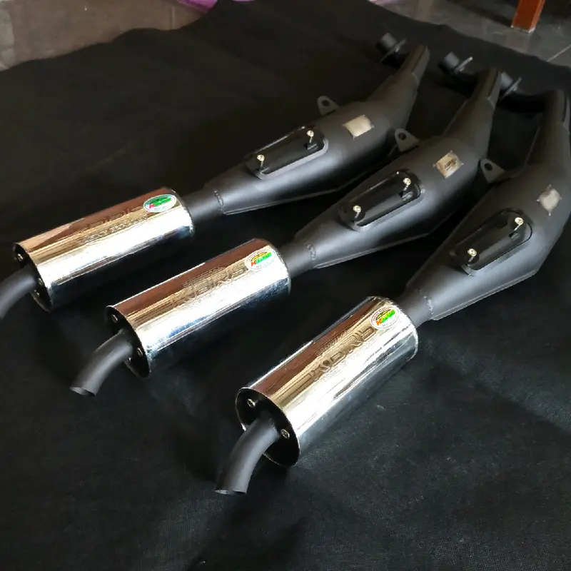 KNALPOT FIZR PERUT HITAM TAMENG FULL MODEL AHM BY KBRS RACING EXHAUST Motorcycle 3