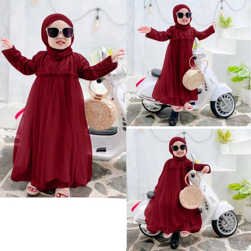 Product Introduction of Tmc Maxi reynata dress / maxi dress tile mutiara ukuran umur anak 2 sampai 9 tahun Muslim Gamis Baju Pesta 31