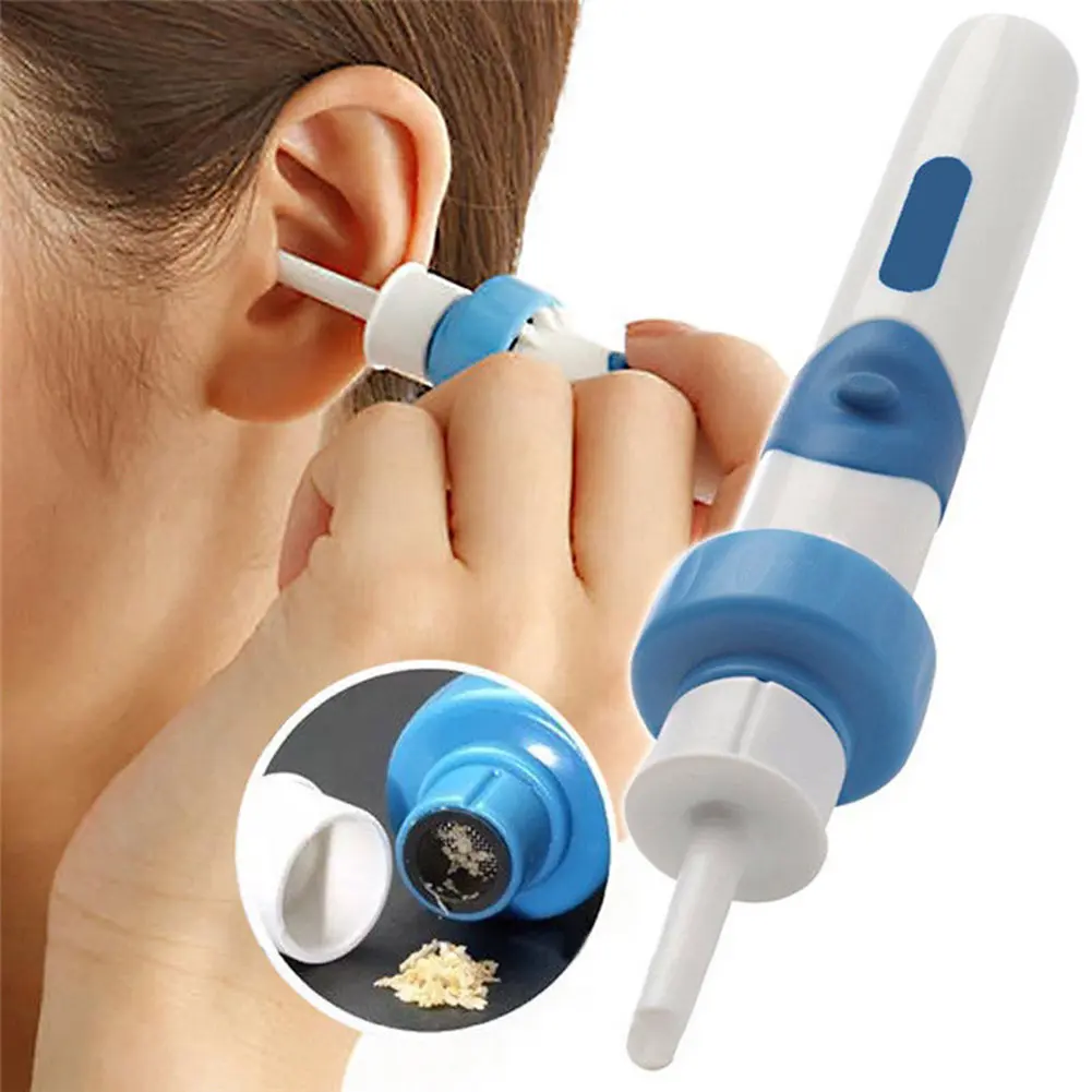 Ear Wax Remover Cordless Labor-saving Plastic Electric Safe Ear Wax Pick Cleaner with Soft Heads Set for Home