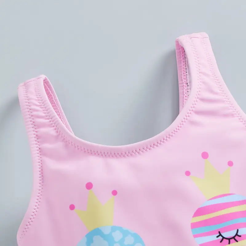 Đồ Bơi Bé Gái Đồ Bơi In Hình Cá Ngựa Hoạt Hình Đồ Bơi Không Tay Hở Lưng Đồ Đi Biển Đồ Bơi 8