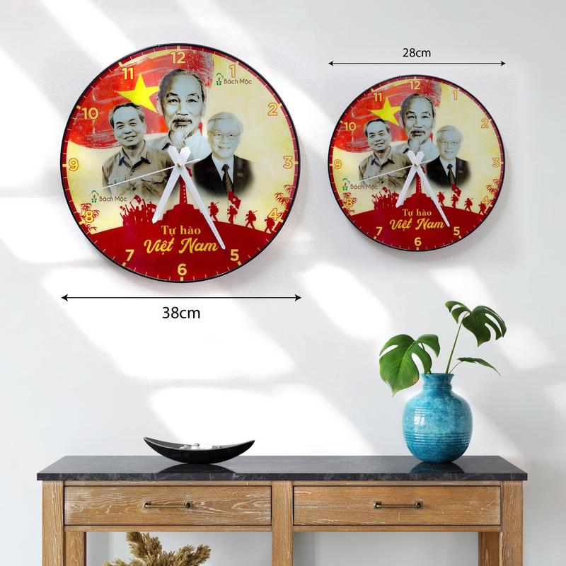 Đồng Hồ Gỗ Decor Tráng Gương [Tặng Pin Đinh] Trang Trí Treo Tường Phòng Khách, Phòng Làm Việc, Bàn Học,Công Ty, Trường Học mẫu danh lam, thắng cảnh, bản đồ Việt Nam từ Bách Mộc Decor Phòng Trang Trí Nhà đồng  hồ