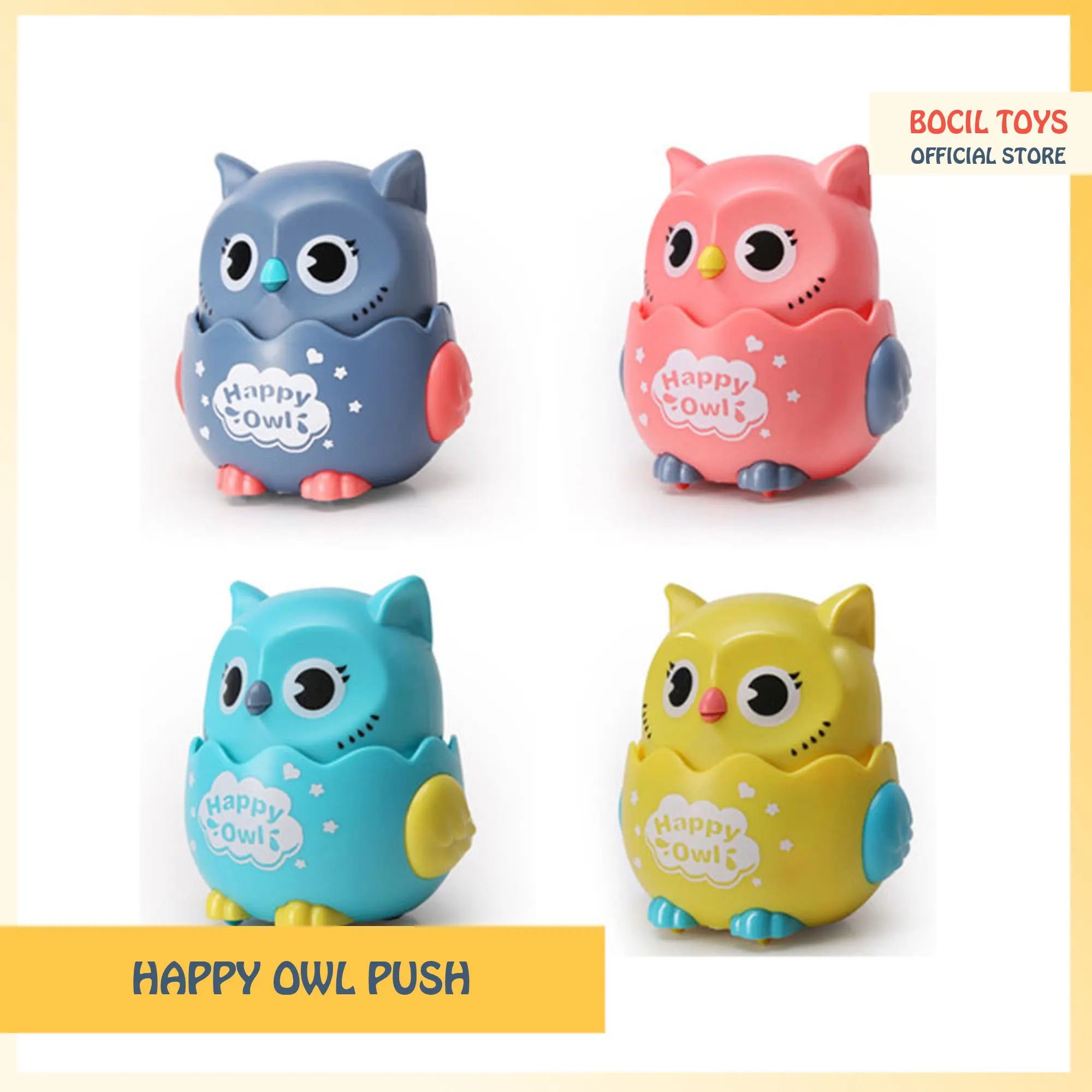 Mainan anak Happy Owl tanpa baterai bisa meluncur untuk anak cowok dan cewek harga murah