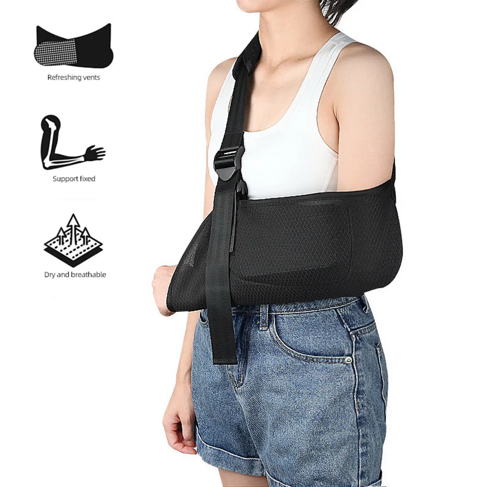Dây Đeo Cánh Tay, Có Thể Điều Chỉnh, Đệm Khuỷu Tay, Gãy Xương, Bong Gân, Nẹp, Thiết Kế Công Thái Học, Chấn Thương Vai, Vòng Bít Xoay, Cắt Ngón Tay Cái, Phẫu Thuật Khuỷu Tay, Dây Đeo Hỗ Trợ Cánh Tay, Cho Trái Và Phải