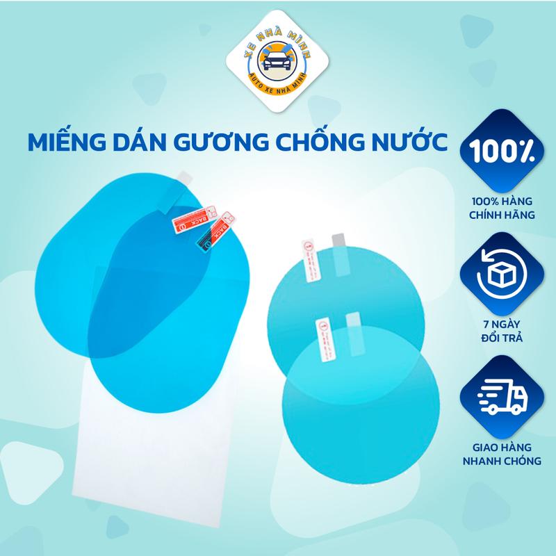 Miếng dán chống bám nước gương ô tô Auto Xe Nhà Mình, tấm dán chống bám nước gương hậu ô tô,xe hơi 1