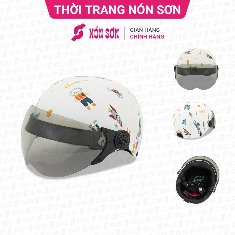 Mũ bảo hiểm hoa văn kính trẻ em chính hãng NÓN SƠN AKE-TR105