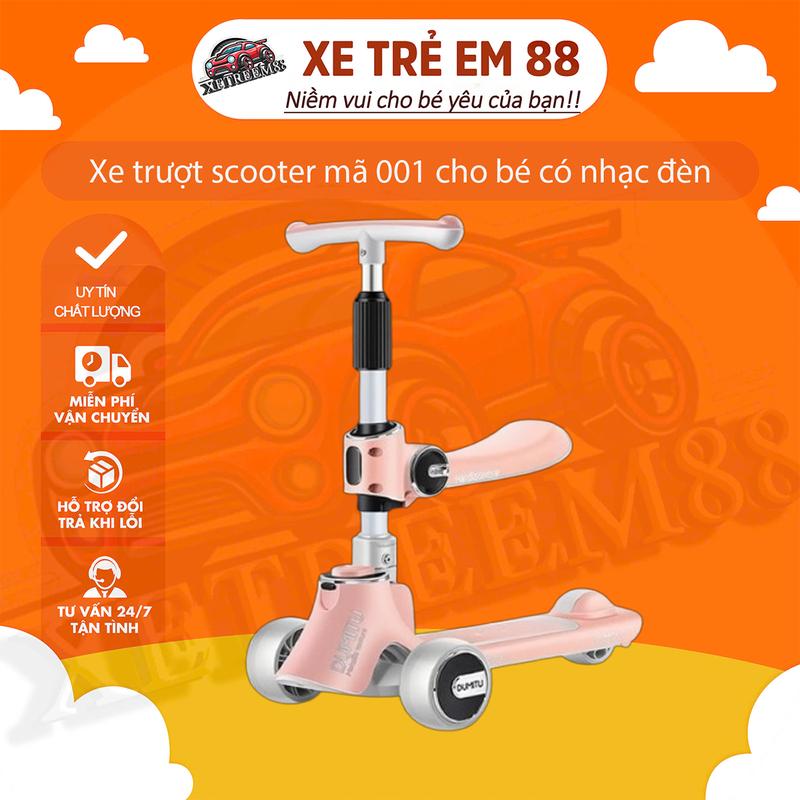 Xe trượt scooter mã 001 cho bé có nhạc đèn. Đồ Chơi Toy Xe Scooter escooter xe kickboard suga xedien  minimaumoicaocap xe điện  drift xe điện  mini xedien  mini