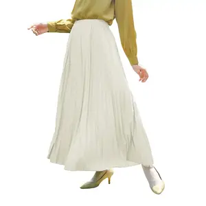 Nobby - Fidiya Skirt Bawahan Wanita Bahan Premium Rok Muslim Plisket Basic Pleated Fit