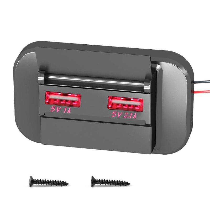 Product Introduction of Car 5V/1A 5V/1.5A PD 2 USB Port Fast Charger Socket Power Charge Outlet Panel D0J8 47