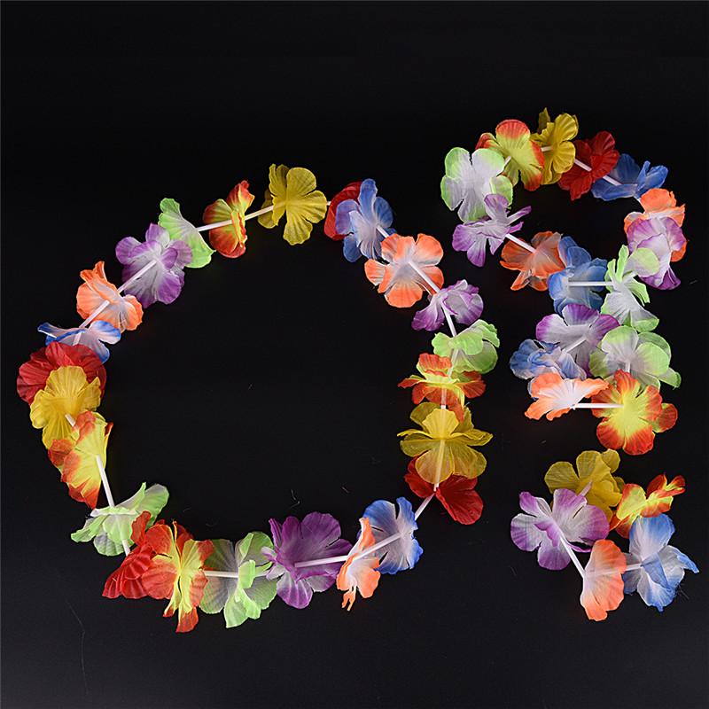 Product Introduction of 4pcs/set Hawaiian Fancy Dress Flower Necklace Garland Headband Party Costume New 16