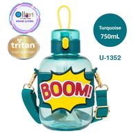 Gambar Botol Minum BOOM U-1352 With Tali Panjang & Sedotan 750 ML - Pink dari Ollahomeliving Kota Bogor 5 Tokopedia