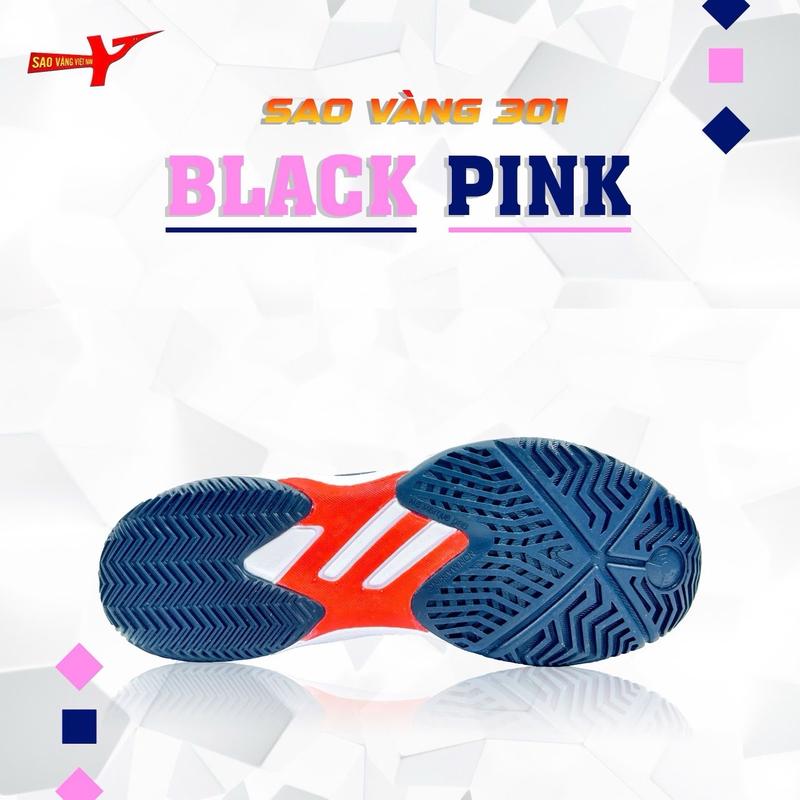 Giày Bóng Chuyền Sao Vàng 301 Black Pink - Giày Thể Thao - Sneaker Nam 4