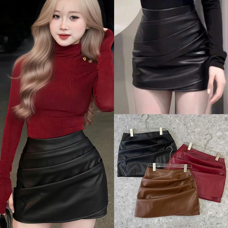  Chân váy da nhún nhẹ nhàng - CV90 dành cho Nữ 