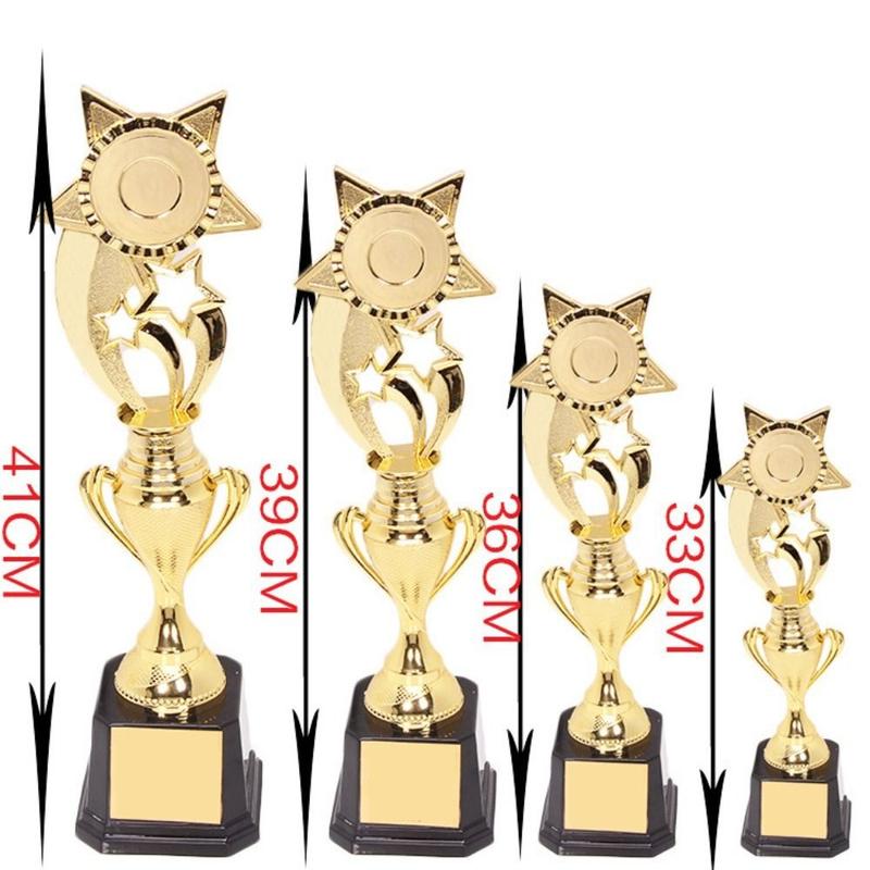 New Golden Plating Award Trophy Stars Plastic Reward Prize Cup Souvenir Competition Sports Game Winner Award Trophy Toy Kindergarten Kids Gift 2