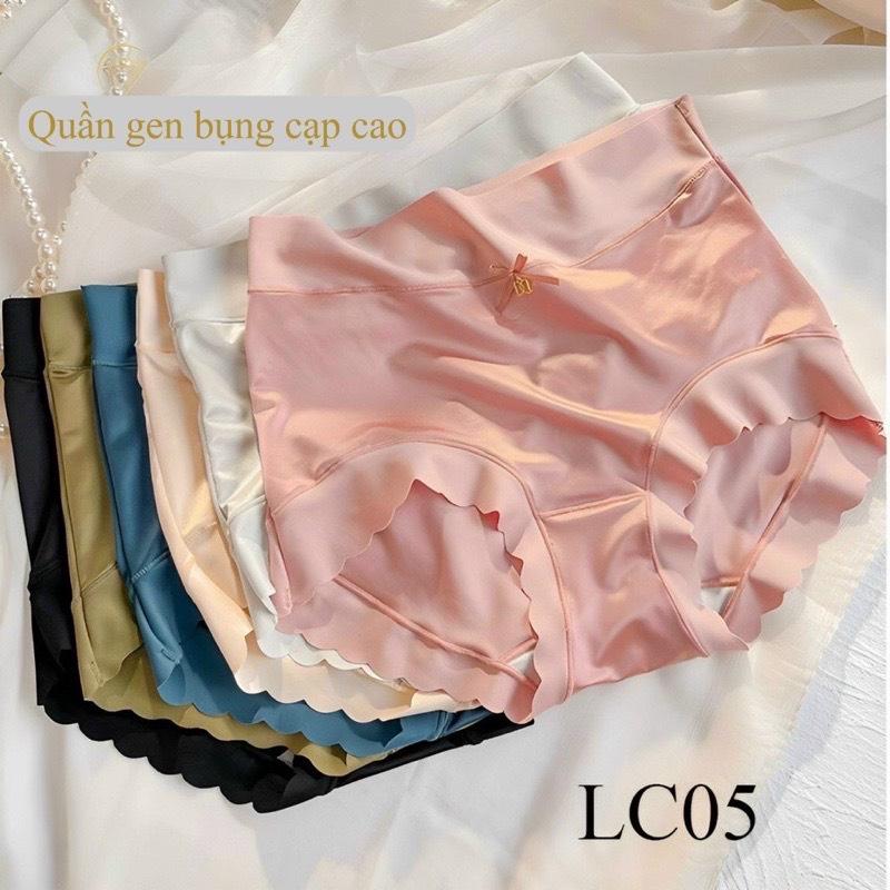 Set 5 Quần Lót Cạp Cao Gen Bụng Big Size Chất Su Lụa Mát Lạnh 6606 Nữ Women Cotton