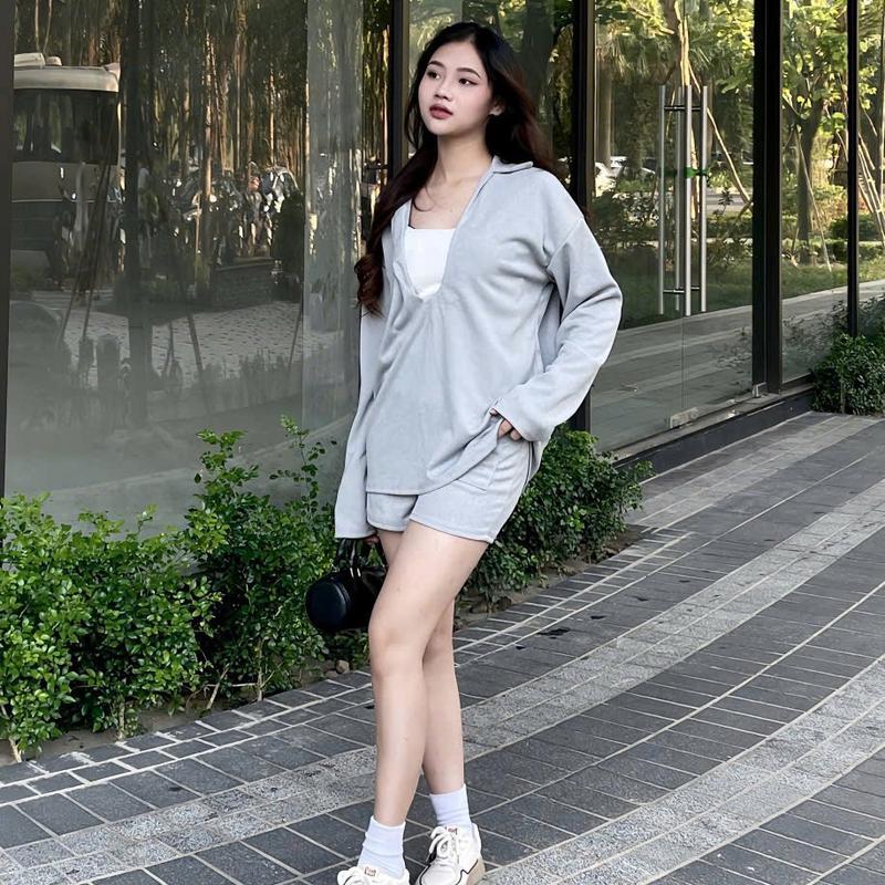 Bộ 3 món áo len gân xẻ cổ hothit thu đông 2024-2025 cho nữ - Women Nhung 8