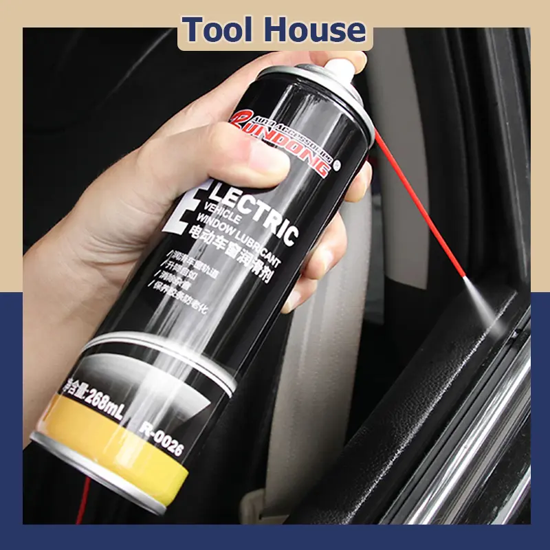 【สินค้าพร้อมส่ง】น้ำมันหล่อลื่นกระจกรถยนต์ สเปร์ยน้ำมันหล่อลื่น 268ml สเปรย์น้ำยาหล่อลื่นรางกระจก ประตู รถยนต์ ช่วยให้ไม่ฝืดใช้งานได้สะดวกขึ้น