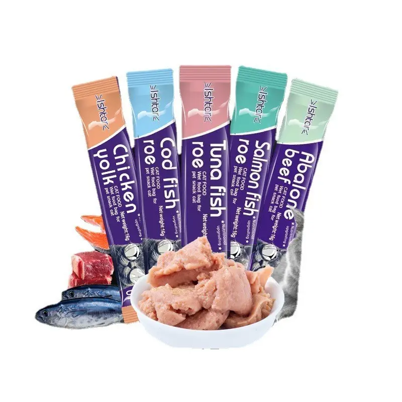 50PCS Snack Kucing Makanan Kucing Basah Cemilan Kucing Cat Strip Cemilan Kitten Bio Creamy Treats 2